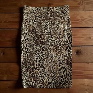 Bar III Leopard Print Pencil Skirt